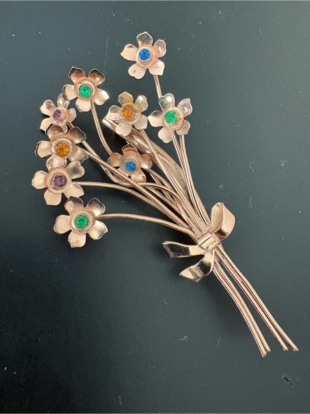 1940’s Coro Sterling Flower Bouquet brooch